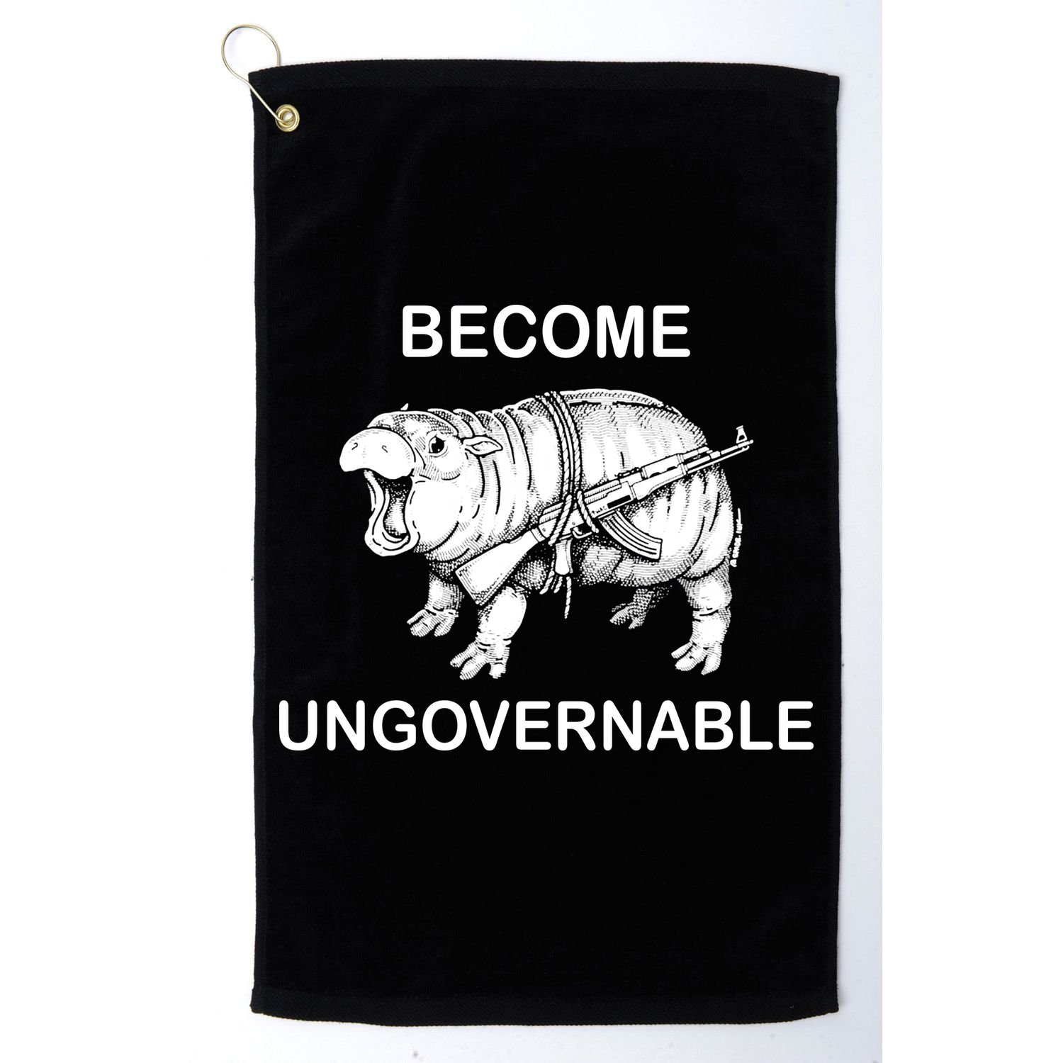 Vintage Become Hippo Ungovernable Baby Moodeng Golf Towel