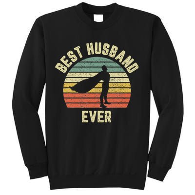Vintage Best Husband Ever Superhero Fun Retro Graphic Sweatshirt