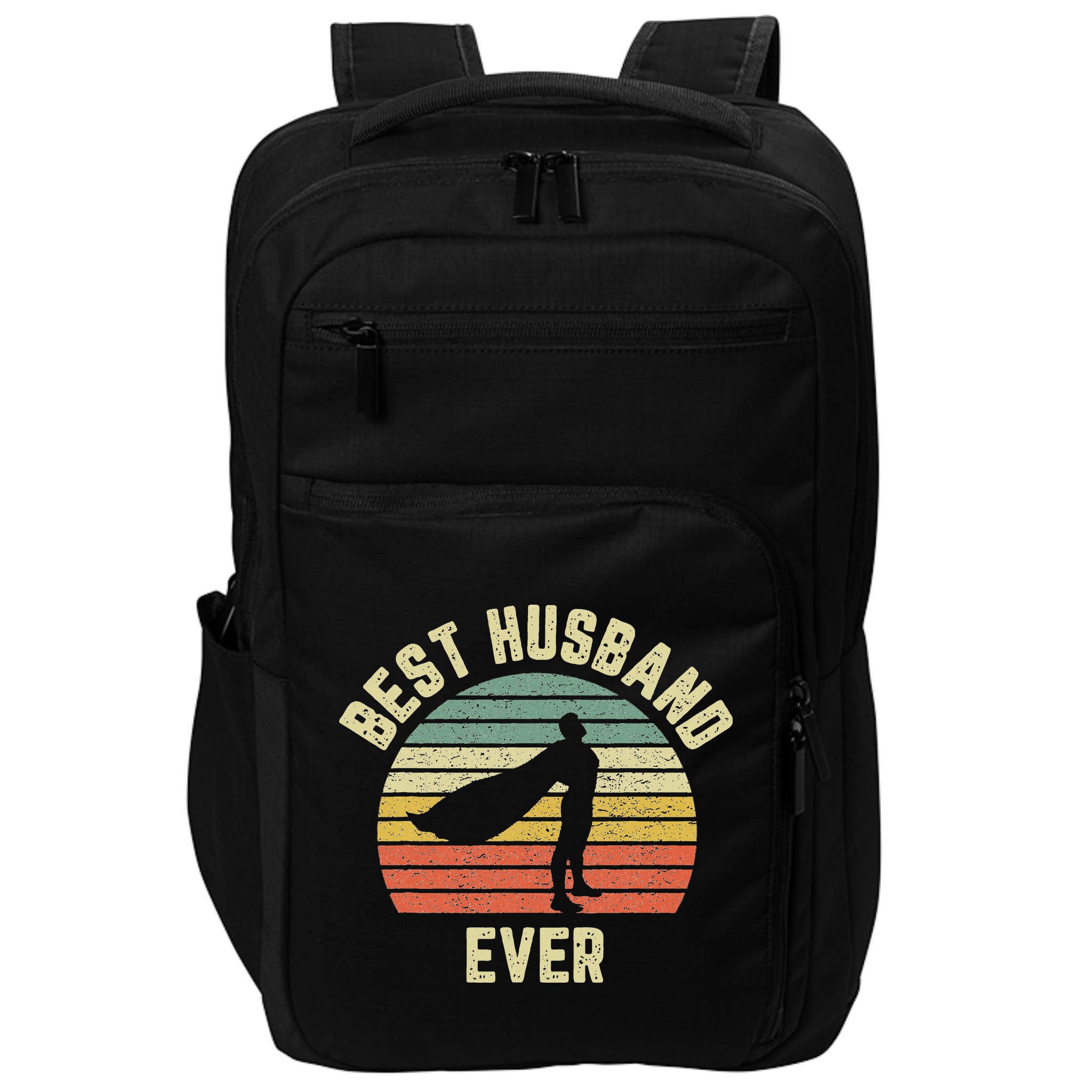 Vintage Best Husband Ever Superhero Fun Retro Graphic Impact Tech Backpack
