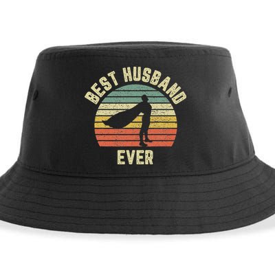 Vintage Best Husband Ever Superhero Fun Retro Graphic Sustainable Bucket Hat