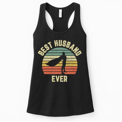 Vintage Best Husband Ever Superhero Fun Retro Graphic Womens Tank Top