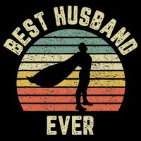 Vintage Best Husband Ever Superhero Fun Retro Graphic Baby Bodysuit