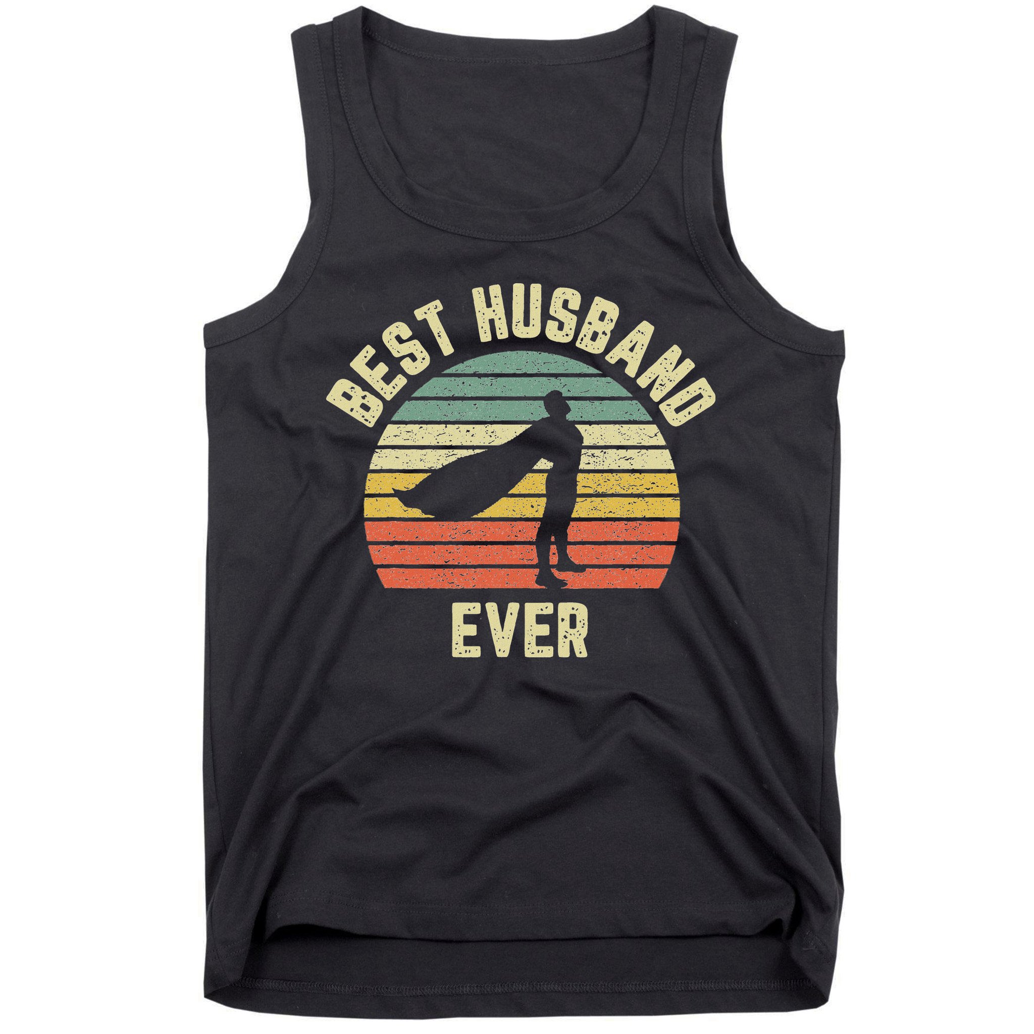 Vintage Best Husband Ever Superhero Fun Retro Graphic Tank Top