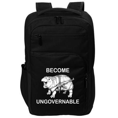 Vintage Become Hippo Ungovernable Baby Moodeng Impact Tech Backpack