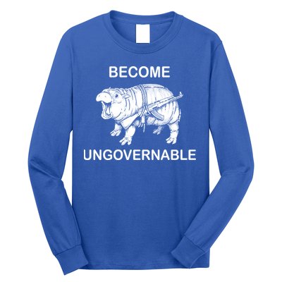 Vintage Become Hippo Ungovernable Baby Moodeng Long Sleeve Shirt