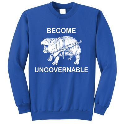 Vintage Become Hippo Ungovernable Baby Moodeng Sweatshirt