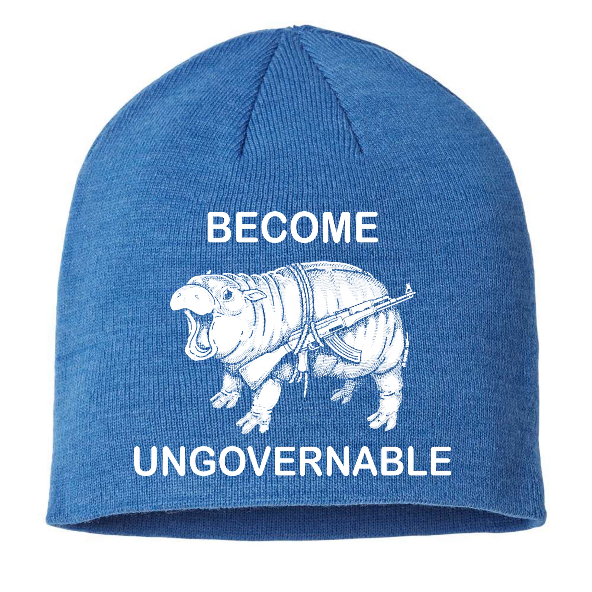 Vintage Become Hippo Ungovernable Baby Moodeng Sustainable Beanie