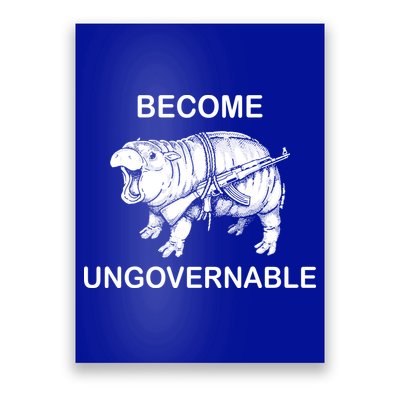Vintage Become Hippo Ungovernable Baby Moodeng Poster