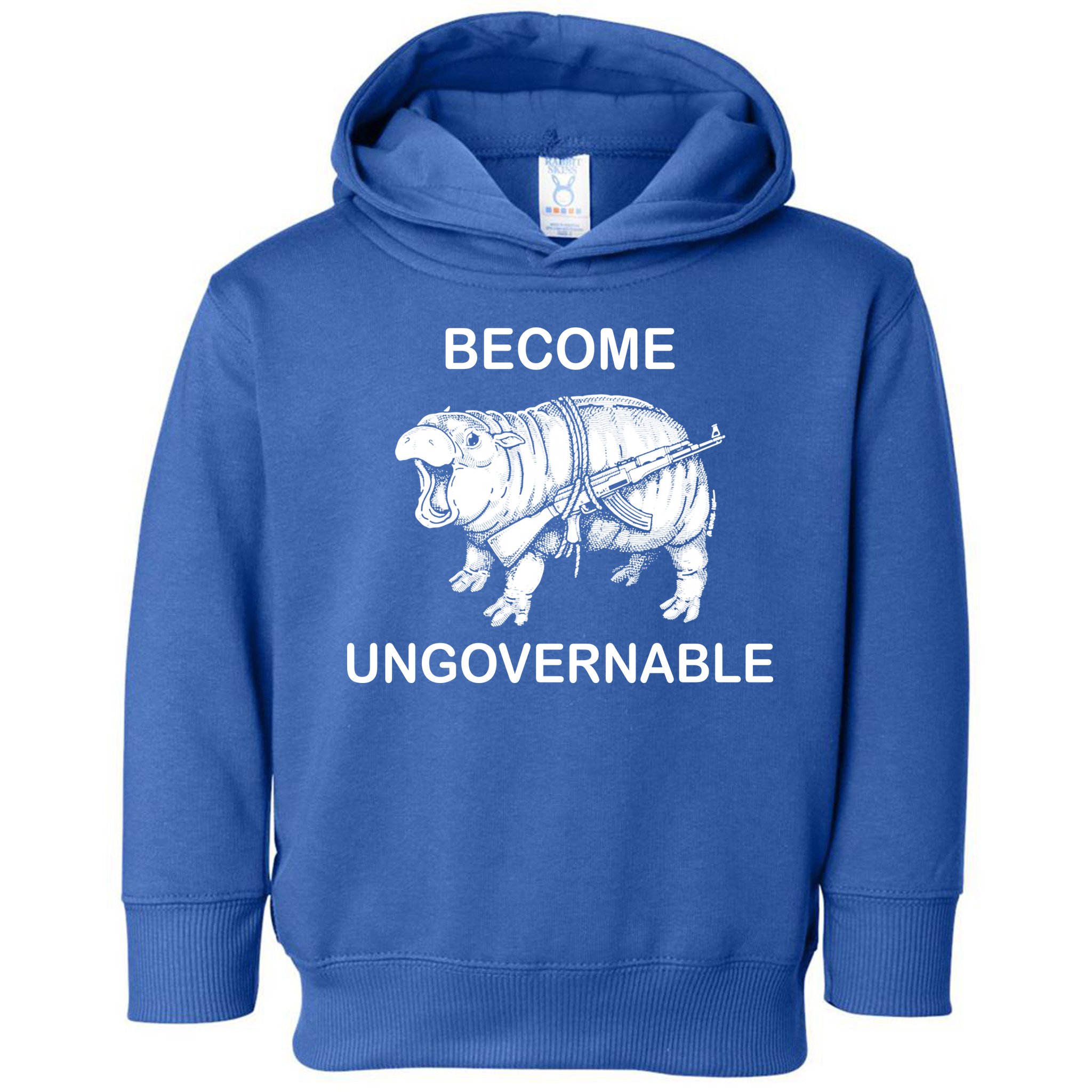 Vintage Become Hippo Ungovernable Baby Moodeng Toddler Hoodie