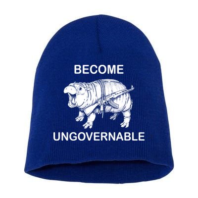 Vintage Become Hippo Ungovernable Baby Moodeng Short Acrylic Beanie