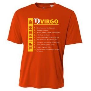 Virgo Birthday Horoscope Gift Top 10 Rules Of Virgo Zodiac Gift Cooling Performance Crew T-Shirt