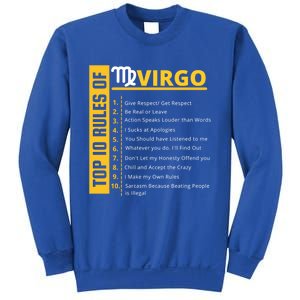 Virgo Birthday Horoscope Gift Top 10 Rules Of Virgo Zodiac Gift Sweatshirt