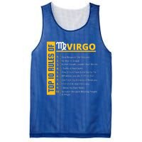 Virgo Birthday Horoscope Gift Top 10 Rules Of Virgo Zodiac Gift Mesh Reversible Basketball Jersey Tank