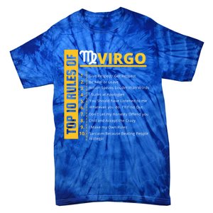 Virgo Birthday Horoscope Gift Top 10 Rules Of Virgo Zodiac Gift Tie-Dye T-Shirt