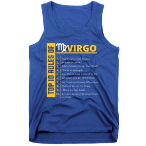 Virgo Birthday Horoscope Gift Top 10 Rules Of Virgo Zodiac Gift Tank Top