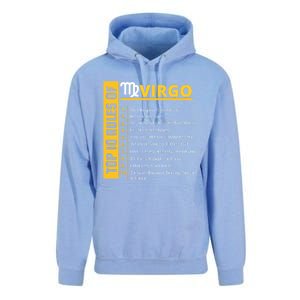 Virgo Birthday Horoscope Gift Top 10 Rules Of Virgo Zodiac Gift Unisex Surf Hoodie