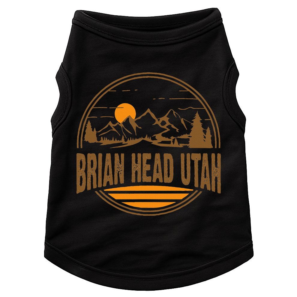 Vintage Brian Head Utah Mountain Hiking Souvenir Doggie Tank