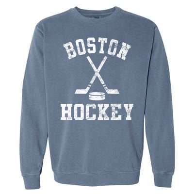 Vintage Boston Hockey Gift Garment-Dyed Sweatshirt