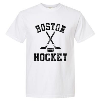 Vintage Boston Hockey Gift Garment-Dyed Heavyweight T-Shirt