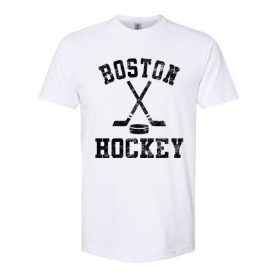 Vintage Boston Hockey Gift Softstyle CVC T-Shirt