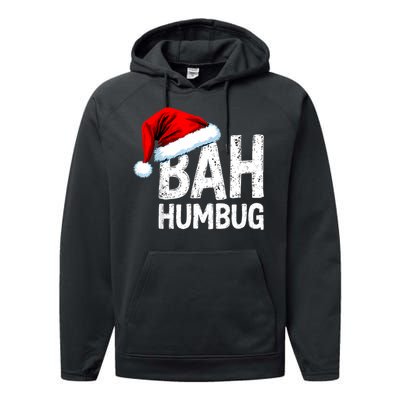 Vintage Bah Humbug Christmas Santa Funny Xmas Party Performance Fleece Hoodie