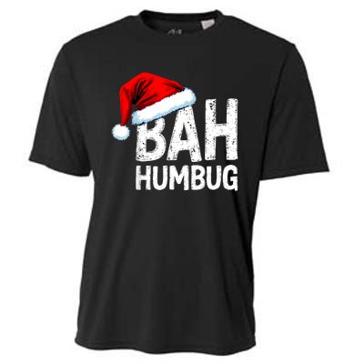 Vintage Bah Humbug Christmas Santa Funny Xmas Party Cooling Performance Crew T-Shirt