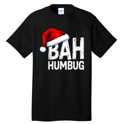 Vintage Bah Humbug Christmas Santa Funny Xmas Party Tall T-Shirt