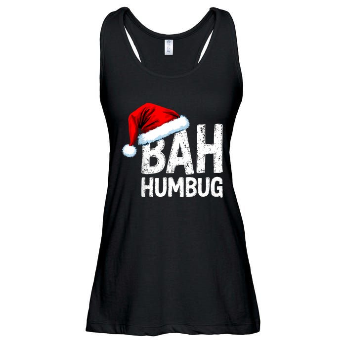 Vintage Bah Humbug Christmas Santa Funny Xmas Party Ladies Essential Flowy Tank