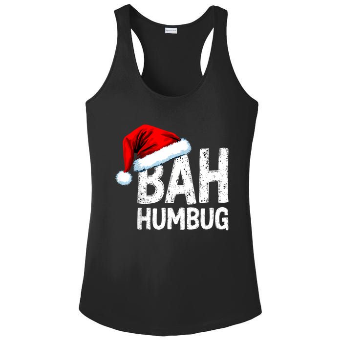 Vintage Bah Humbug Christmas Santa Funny Xmas Party Ladies PosiCharge Competitor Racerback Tank