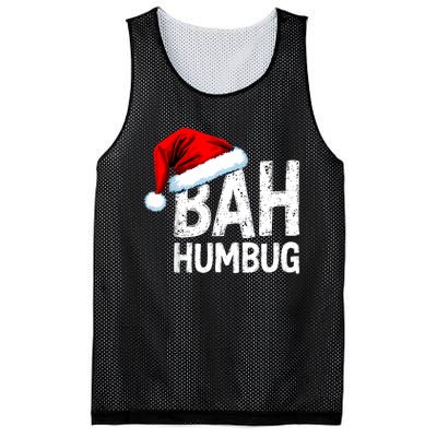 Vintage Bah Humbug Christmas Santa Funny Xmas Party Mesh Reversible Basketball Jersey Tank