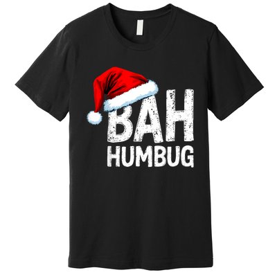 Vintage Bah Humbug Christmas Santa Funny Xmas Party Premium T-Shirt