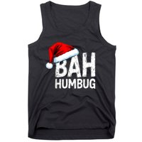 Vintage Bah Humbug Christmas Santa Funny Xmas Party Tank Top