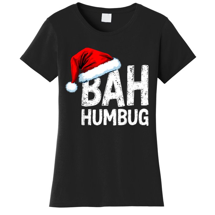 Vintage Bah Humbug Christmas Santa Funny Xmas Party Women's T-Shirt