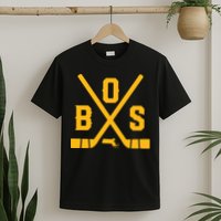 Vintage Boston Hockey Sticks State Outline T-Shirt