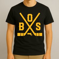 Vintage Boston Hockey Sticks State Outline T-Shirt