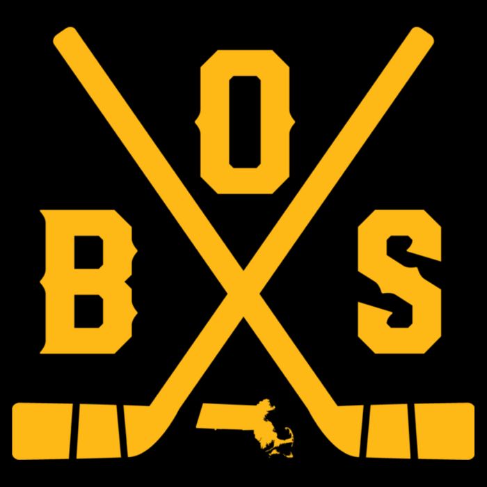 Vintage Boston Hockey Sticks State Outline T-Shirt