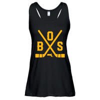 Vintage Boston Hockey Sticks State Outline Ladies Essential Flowy Tank