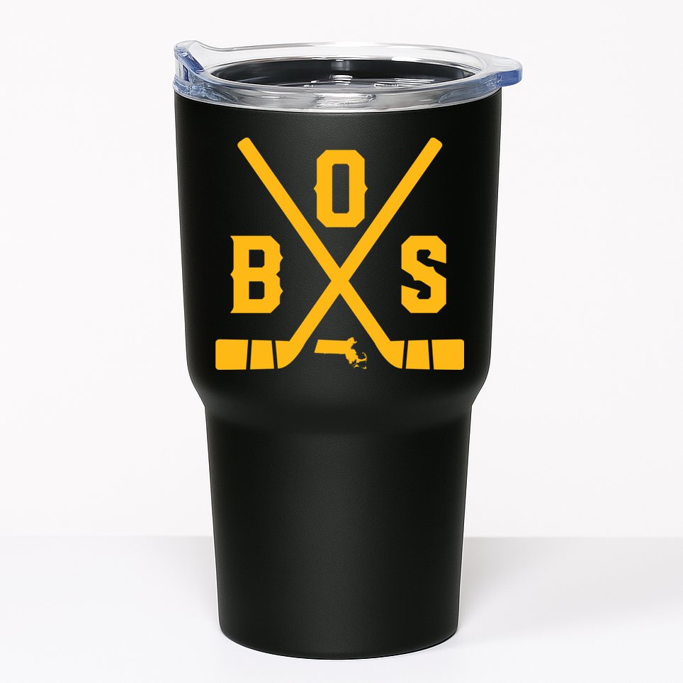 Vintage Boston Hockey Sticks State Outline Tumbler
