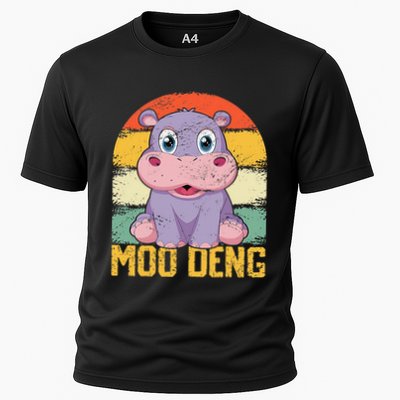 Vintage Baby Hippo Moo Deng Funny Baby Pygmy Moo Deng Performance Shirt