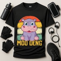 Vintage Baby Hippo Moo Deng Funny Baby Pygmy Moo Deng Performance Shirt