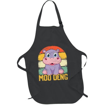 Vintage Baby Hippo Moo Deng Funny Baby Pygmy Moo Deng Apron