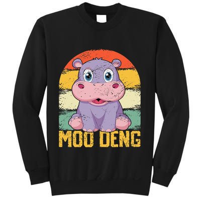 Vintage Baby Hippo Moo Deng Funny Baby Pygmy Moo Deng Sweatshirt