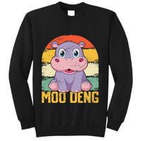 Vintage Baby Hippo Moo Deng Funny Baby Pygmy Moo Deng Sweatshirt