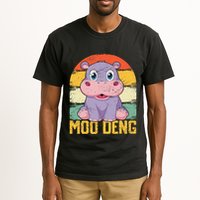Vintage Baby Hippo Moo Deng Funny Baby Pygmy Moo Deng Tall T-Shirt
