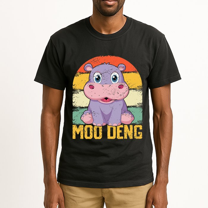 Vintage Baby Hippo Moo Deng Funny Baby Pygmy Moo Deng Tall T-Shirt
