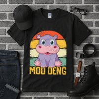Vintage Baby Hippo Moo Deng Funny Baby Pygmy Moo Deng Tall T-Shirt
