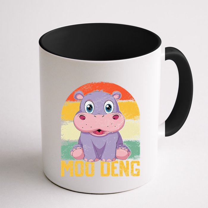 Vintage Baby Hippo Moo Deng Funny Baby Pygmy Moo Deng Mug