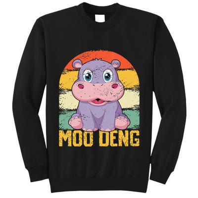 Vintage Baby Hippo Moo Deng Funny Baby Pygmy Moo Deng Tall Sweatshirt