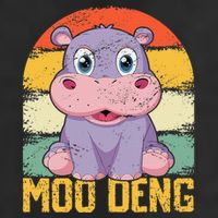 Vintage Baby Hippo Moo Deng Funny Baby Pygmy Moo Deng Trucker Hat
