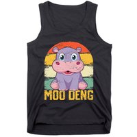 Vintage Baby Hippo Moo Deng Funny Baby Pygmy Moo Deng Tank Top